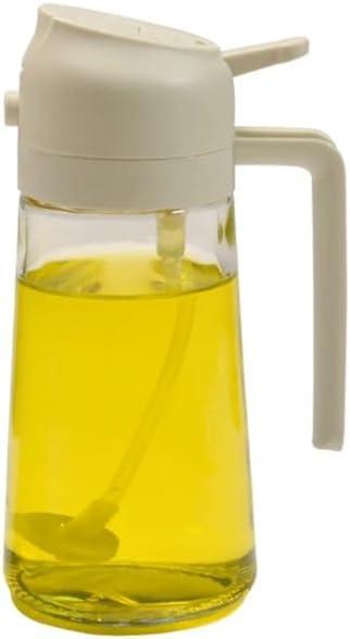 Spritz Oil - 2 in 1 Glass Oil Sprayer & Dispenser (White, 450ml), KD-102