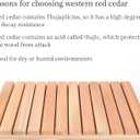 bingaai Cedar Wood Shower Mat, Cedar Wooden Bath Mats, Wood Bath Mat 23.6 15.7 in, Shower Stall Mat Non-Slip for Bathroom Bathtub Spa Sauna Garden Home, Wooden Floor Mat Large for Indoor and Outdoor
