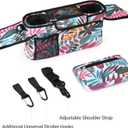 Momcozy Universal Stroller Organizer, 2 Insulated Cup Holders, Removable Zip Pocket, Adjustable Straps, Large Capacity Baby Essentials Compact Design, Fits Any Stroller (Multicolor)