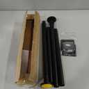 CorkLatta Matte black Shower Curtain Rod,1 Inch Diameter Adjustable Spring Tension Rods 32 to 68",with Holders,Anti-Slip,Curtain Rods No Drilling(1 Pack)