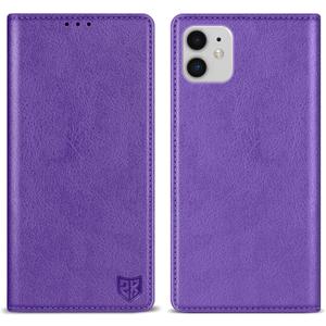 ZZXX for iPhone 11 Wallet Case with [RFID Blocking] Card Slot Stand Strong Magnetic Leather Flip Fold Protective Phone Case for iPhone 11 Case Wallet(Purple-6.1 inch)