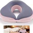 Face Down Pillow for Sleeping & Eye Surgery Recovery Bamboo Charcoal Memory Foam Prone Pillow with Adjustable Width & Triple Airflow Vents, Ergonomic Face Cradle for Vitrectomy, Massage