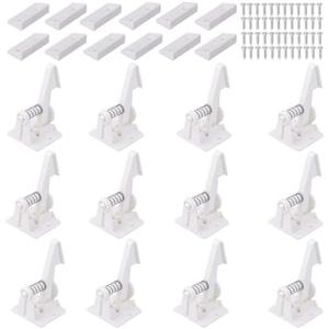 Vmaisi 6 Pack Cabinet Locks Child Safety Latches - Baby Proofing Cabinets Drawer Lock with Adhesive Easy Installation - No Drilling or Extra Screws (White) | Strong hold, Adhesive Installation. Protects curious toddlers
