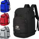KEOFID 50L Ski Boot Bag Backpack, Waterproof Ski Bag, Travel Backpack for Ski Helmet, Snowboard (Black)