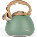 POLIVIAR Tea Kettle, 2.7 Quart Stovetop Tea Kettle, Audible Whistling Teapot with Crackle Finish, Food Grade Stainless Steel for Anti-Rust, Anti Hot Handle, Suitable for All Heat Sources (JX2023-LRG)
