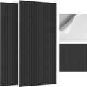 Pack of 6 Acoustic Panels, 3D Fluted Slat Sound Proof Panels for Walls, Decorative Peel and Stick Sound Absorbing Panels for Recording Studio, Home, Offices, 24"×24"×0.4", Black