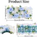 Pack of 10 Wedding Arch Decorations, 20.47 inch Artificial Flower Table Centerpieces Floral Arrangement for Wall Backdrop Party Bridal Shower Event Decor - Blue