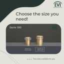 Pack of 2 EVI Door Stoppers | Brass Door Stopper - Screw Fastening - Transparent Rubber Protector - 0.95 x 1.19 Inch Door Stop