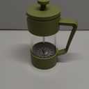 Oggi French Press Coffee Maker (12oz)- Borosilicate Glass, Coffee Press, Single Cup French Press, 3 cup Capacity, Olive