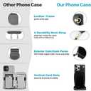 JAKPAK for iPhone 16 Pro Max Case with Card Holder Phone Wallet Case Zipper Leather Cover with Crossbody Lanyard Cell Pocket RFID Blocking Handbag Purse for iPhone 16 Pro Max Case 6.9inch Black