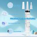 20ml Syringe for Liquid,50 Pack Large Plastic Syringes with Adapters and Cap,Individually Sealed Syringe for Feeding,Irrigation Water and Scientific Labs