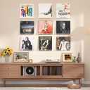 upsimples 18 Pack Vinyl Record Wall Mount Shelves, 12" Vinyl Holder for Album Record Storage & Display, Clear Acrylic Floating Shelves for Wall Decor, Kids Bookshelf, Magazine Rack, Picture Ledge