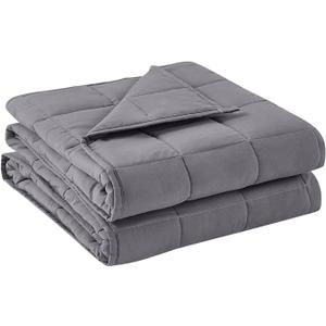 BB BLINBLIN Cooling Adult Weighted Blanket Heavy Blanket, Calm and Sleep, Premium Soft and Comfortable Material and Glass Beads (Dark Grey, 80''x87'' 15lbs),Two Persons(70~140lb) Sharing