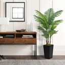 ASTIDY Artificial Palm Tree 5FT - Fake Tree with Black Tall Planter - Faux Tropical Areca Floor Plant in Pot - Artificial Silk Plant for Home Office Living Room Decor Indoor