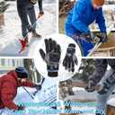KONGOUARD Waterproof Winter Work Gloves for Men Women, 3M Thinsulate Thermal Ski Touch Screen Warm Freezer Gloves