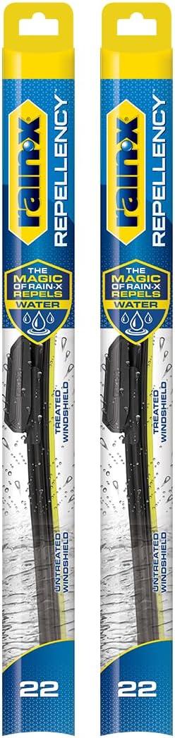 Rain-X 810363 Repellency Water Repellent Wiper Blades, 22" & 22" (2 Pack)
