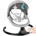 Electric Baby Swing for Infants Portable Baby Bouncer Rocker with 5 Speeds, 10 Lullabies Music Remote Control Indoor & Outdoor Use