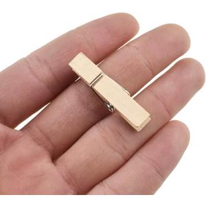 HAHIYO Wooden Clothes Pins Clothespins Small Do NOT Fall Apart 1.38 inches Length 60 Pack Sturdy Strong Springs No Rust No Discoloration for Laundry Bathroom DIY Craft Photos Food Opened Bags