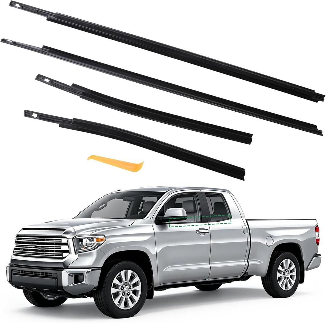 Car Window Weather Stripping for Toyota Tundra Double Cab 2007-2020