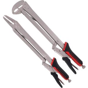 Monster&Master Long Reach Pliers Set, 15 Inch Extra Long Needle Nose Plier Set Includes, 90 degree corner, 45Bent Nose Pliers, Plier Tool Set for Narrow Spaces, 2Pcs