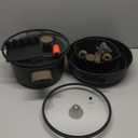 Astercook Non Stick Pots and Pans Set, Healthy Non-Toxic Titanium Induction Kitchen Cookware Sets for Cooking with Frying Pans, PFAS/PTFE/PFOA & PFOS Free, Black, 19 Pcs