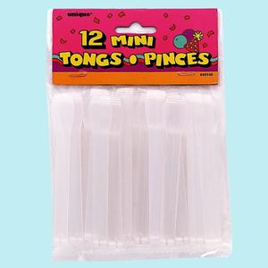 Unisex Adult Clear Mini Tongs Black Small