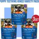 N-Bone Puppy Teething Rings Pumpkin Flavor 6 Count Bag Multi Pack, Total 3 Bags, 21.6-oz (18 Rings) (EXP 12/08/27)
