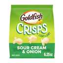 Goldfish Crisps Sour Cream & Onion Baked Chip Cracker Snacks, 6.25 Oz Bag (EXP 01/31/26)