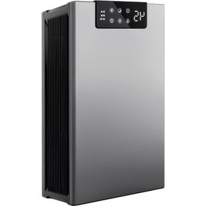 KeepGlad Dehumidifier, 98OZ Dehumidifiers for Home(1000sq.ft), Humidity Display Dehumidifier for Basement Bathroom Bedroom, Auto Shut Off, Washable Filter, Drain Hose, Timer, 7 Ambient Lights, gray