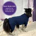 cyeollo Dog Pajamas for Medium Large Dogs Stretchable Pjs Soft Thermal Pet Onesie Jumpsuit Winter Dog Clothes for Dogs, Navy XXL