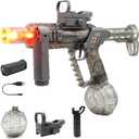 Electric Water Gun, Rifle Style Automatic Water Blaster with 320ml Tank, Motorized Squirt Guns up to 30 FT Range, Summer Outdoor Pool Backyard Party Toys for Kids and Adults, Medium