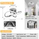 CANEOE Hallway Light Acrylic Modern LED Ceiling Light Fixtures Cool White 6000K Close to Ceiling Lights for Bedroom Bathroom Kitchen Balcony Corridor Stair Aisle Curved Creative Design Celing lamp,Color: Chrome, 6000K