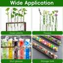 15Pcs Clear Test Tubes for Plant, 20ml Plant Propagation Tube with Brush, Plastic Test Tubes for Hydroponic Plants, Flowers, Home Office Wall Decor (12cm), Transparent