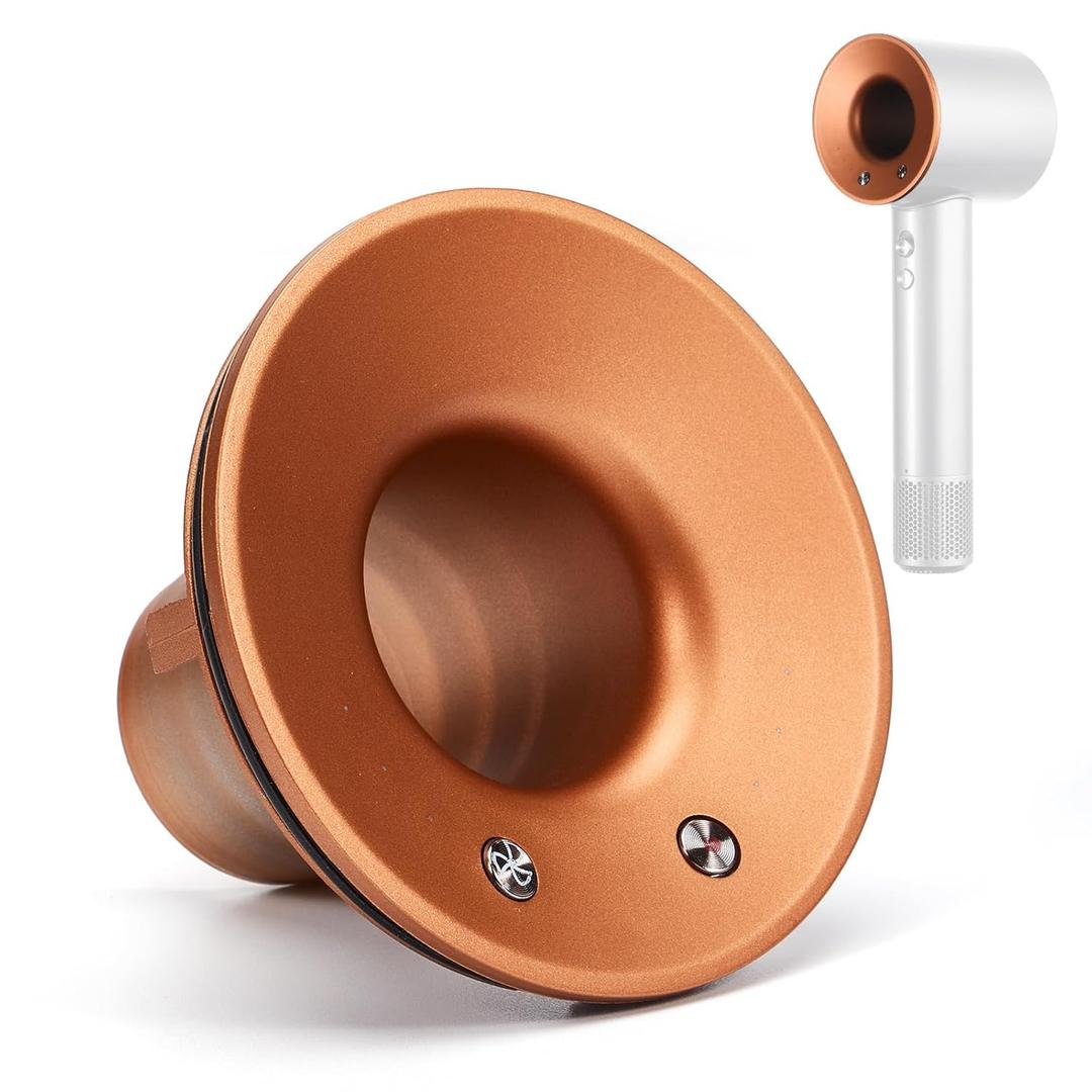 Front Baffle Shell Board Replacement for Dyson Supersonic HD01 HD02 HD03 HD07 HD08 Hair Dryer Attachment,Hair Dryer Front Cover with Sealing Ring (Gold)