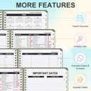 Timart 2026 Planner, Weekly and Monthly Planner, January 2026 - December 2026 Agenda Book, Hardcover 2026 Calendar Planner Book with Tabs, Inner Pocket For Women & Men, Perfect for Office School Home Supplies, A5 (6.3" x 8.5")-Green