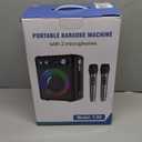 VOSOCO Karaoke Machine, Portable Bluetooth Karaoke Speaker with 2 Wireless Microphones, PA System for Adults Kids with LED Lights & Echo Adjustment, Supports TWS/TF/USB/AUX for Home Party (T03-2 MICS)