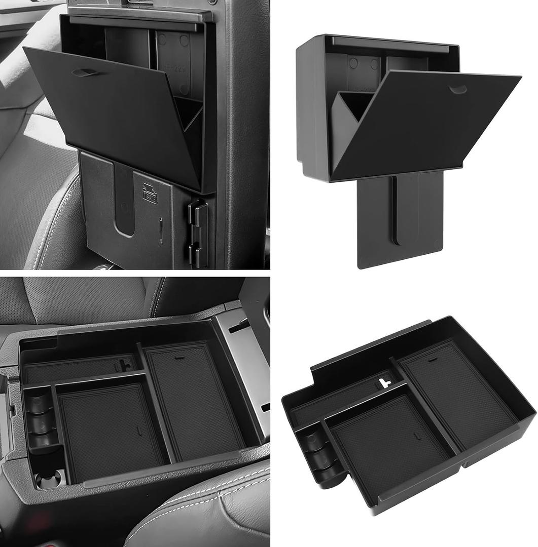 BlBLOZ 2PCS Center Console Organizer and Center Console Hidden Box Organizer for Toyota 4Runner 2010-2024 Accessories Center Console Tray Organizer Hidden Storage Box