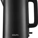 KRUPS 1.5L Electric Kettle Stainless Steel Cool Touch Interior, Fast Boiling, One Cup in 80 Seconds, Double Wall, Auto Off, Keep Warm, Hot Water Kettle Electric, Cordless, Black/White