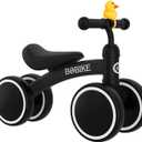 Baby Balance Bike Toys for 12-36 Months Boys Grils Baby Bike Kids Toy Toddler Bike No Pedal Best First Birthday Gifts Children Walker Infant 4 Wheels Bicycle Tarining Bike (Black)