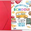 First Day of School Gift Card for Students Daughter Son Niece Nephew Back to School Gifts for Kids Sister Brother Granddaughter Grandson 1st Frist Day of School Greeting Card with Envelope