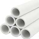 YSIL 1" PVC Pipe 1FT Long Sch40 Furniture Grade for Home,Farm,Garden,Workshop White 6 Pack