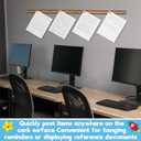 Threehoney 5 Pcs 48'' x 1 Cork Board Strips for Wall Cork Strips Bulletin Bar Strip Bulletin Tack Board Strip Aluminum Trim Brown Cork Strips for Classroom Office Walls Cubicle