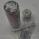 Electric Kettle - Travel Portable Heater for Coffee Tea Milk Soup - Stainless Steel Travel Water Boiler tea pot with Temperature Control - LED - Automatic Power Off - 450ml - Kitchen Appliance (White)