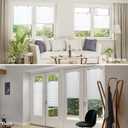 LazBlinds Tool-Free Cordless Pleated Shades with Suction Cups Light Filtering Top Down Bottom Up Pleated Blinds for Window Size 45" W x 64" H, Cream