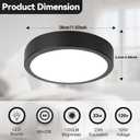 11" LED Flush Mount Ceiling Light, Black Modern Ceiling Light Fixture with 5CCT 2700K-5000K, Dimmable LED Light Fixtures Ceiling Mount for Kitchen Bathroom Bedroom Hallway