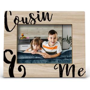 FONDCANYON Cousins Picture Frame - Cousin Frame, Cousin Gifts for Women Men, Gifts for Cousins Female Male, Best Cousin Gifts, Sister Picture Frame, Cousin and Me Photo Frame(5x7 Inch Photo)