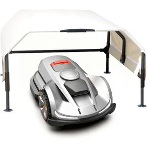 Robot Mower Garage, Robot Mower Accessories, Outdoor Storage shed, Durable rain-Proof and Ultraviolet-Proof Cover, Fits All Robotic Lawn Mowers (Thickened White)