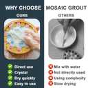 Professional Mosaic Grout for Crafts Black 200g - Quick-Dry Crystal Tile Grout with Contrast Color Technology, DIY Art Supplies for Mosaic Glass Decor, Handmade Gifts & Home Improvement Projects