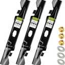 3-Pack Mulching Lawn Mower Blades 18.6" Replacement for Cub Cadet MTD 742P05086-X 742-05086-X 490-110-C205, Fits 54-Inch Deck ZT1-54 XT1-GT54 XT1-ST54, Diamond Hole for S-Pattern Spindles
