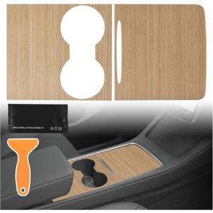 Tinlucys Center Console Wrap Wooden Designed for 2021-2024 Tesla Model 3/Y,Model 3/Y Interior Console Cover Accessories